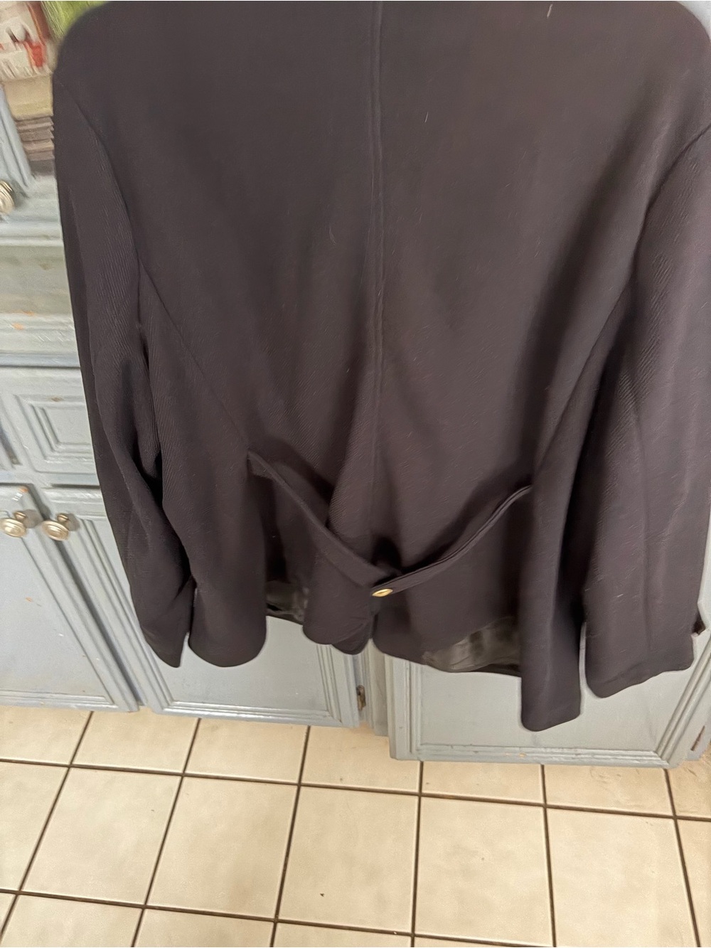 Mackage Black Wool Blend Blazer with Gold Buttons - Picture 7 of 14